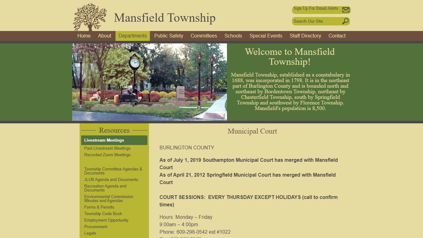 Mansfield Township » Municipal Court