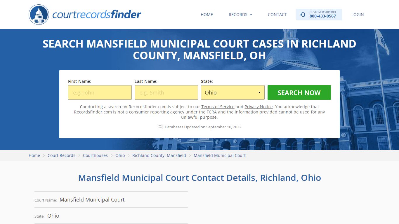 Mansfield Municipal Court Case Search - RecordsFinder