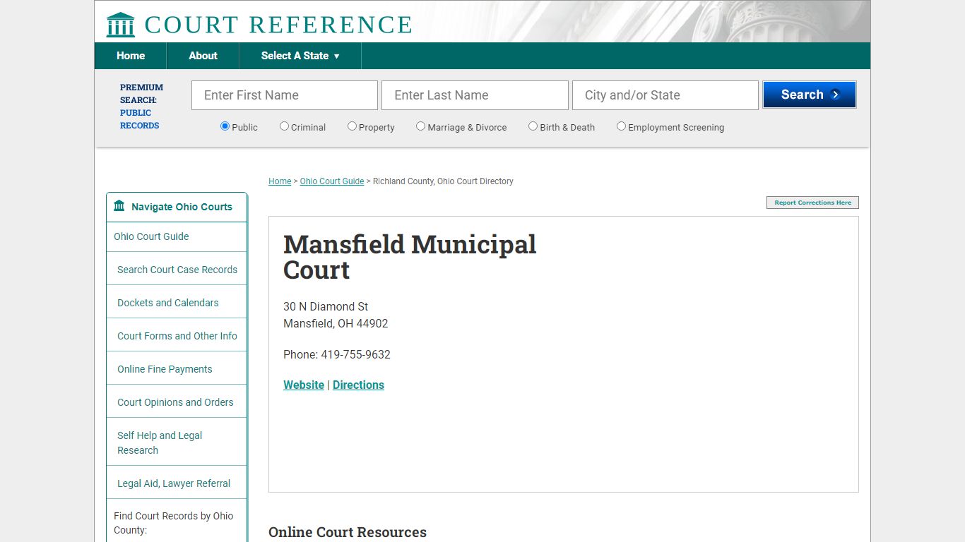 Mansfield Municipal Court - CourtReference.com